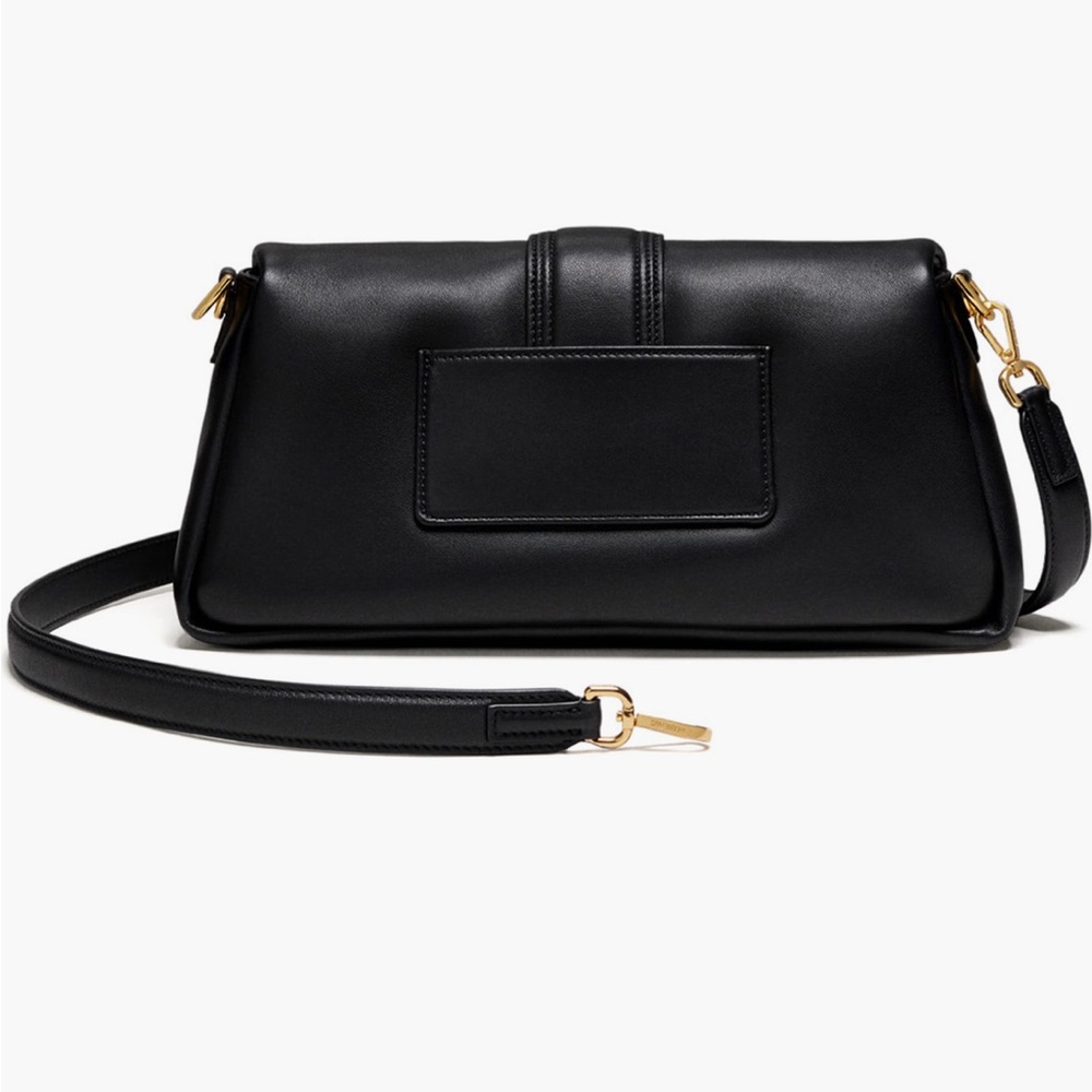Jacquemus Noir Leather Handbag with Gold Details - Picture 5 of 8